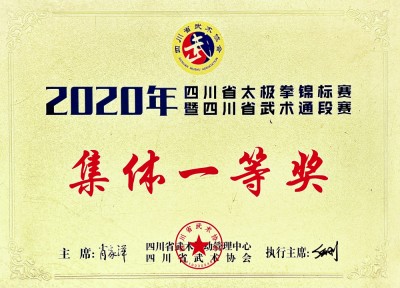 2020四川省太極拳錦標(biāo)賽集體一等獎(jiǎng)