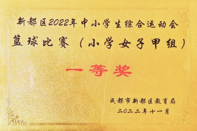 新都區(qū)2022年中小學(xué)綜合運(yùn)動(dòng)會(huì)籃球比賽一等獎(jiǎng)（女子甲組）