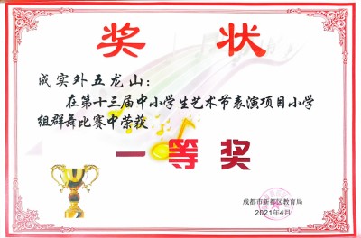 新都區(qū)第13屆中小學(xué)生藝術(shù)節(jié)小學(xué)群舞比賽一等獎(jiǎng)