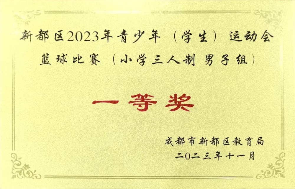 新都區2023年青少年 (學生) 運動會籃球比賽(小學三人制男子組一等獎.jpg